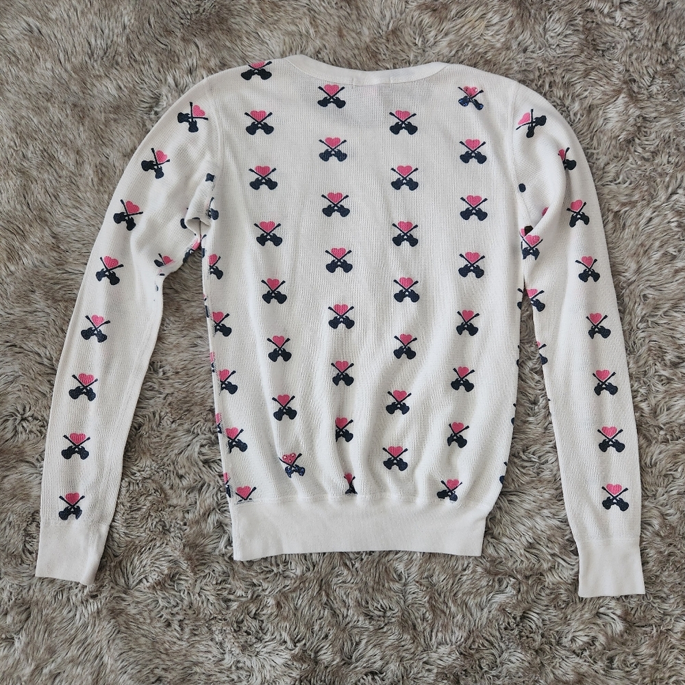 Primp Vintage Y2K Long Sleeve Thermal Top with Rhinestone Details Size Small - Picture 5 of 8
